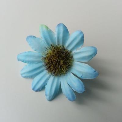 fleur marguerite artificielle en tissu 45mm bleu ciel