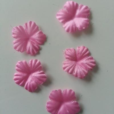 Lot de 5 fleurs en tissu  30mm rose