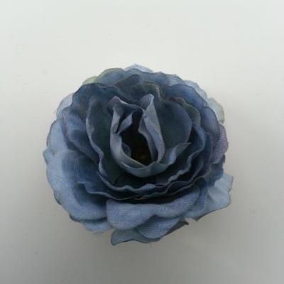 fleur artificielle en tissu de 40mm bleu