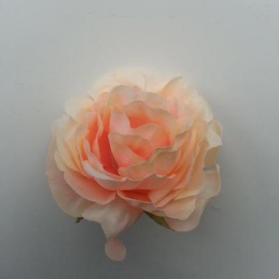 fleur artificielle en tissu de 40mm peche