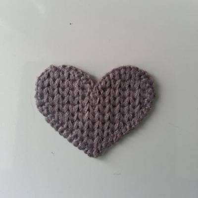 coeur en tricot gris 28*35mm