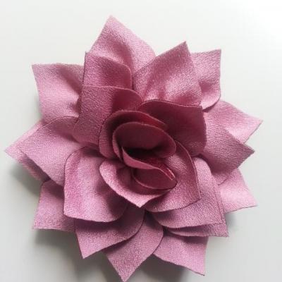 fleur en tissu vieux rose  70mm