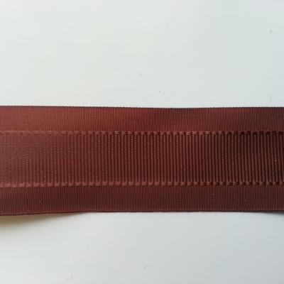 un mètre de ruban polyester marron  25mm