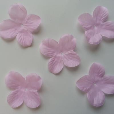 lot de 5 fleurs en tissu 50mm rose