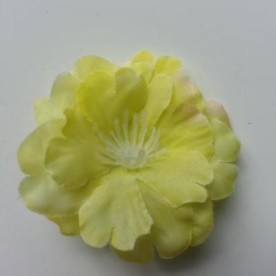 fleur artificielle en tissu 50mm jaune