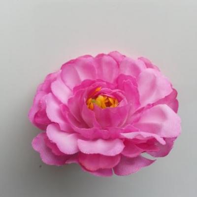fleur artificielle en tissu et pistils rose 55mm
