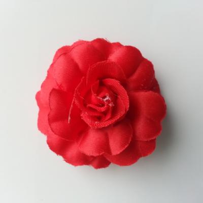 fleur en tissu  rouge de 45mm