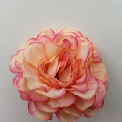 	fleur artificielle en tissu peche rosé  55mm