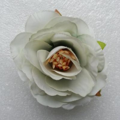 jolie fleur artificielle en tissu de 50mm vert clair