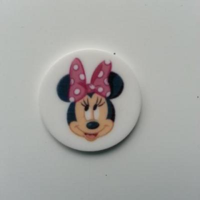 minnie 25*25mm cabochon rond en résine plat