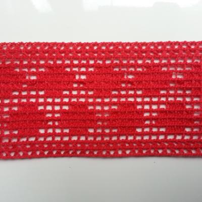 0,97 metre de ruban  de dentelle rouge  53mm