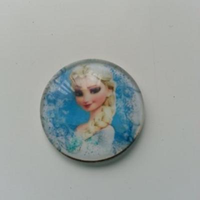 Cabochon en verre elsa reine des neiges  25mm (3)