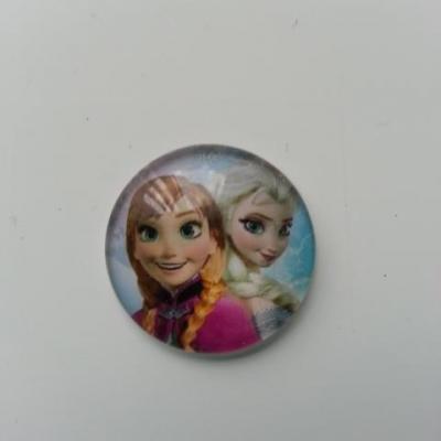 Cabochon en verre elsa reine des neiges  25mm (5)