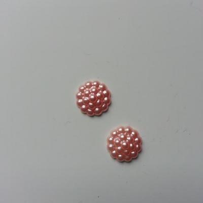 Lot de 2 embellissements en résine  12mm peche