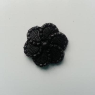 fleur en résine  20 mm noir