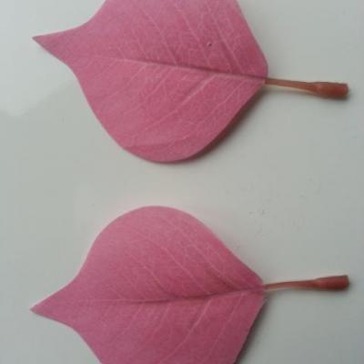 lot de 2 feuilles artificielles 70*55MM rose