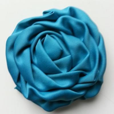 fleur satin chiffon 80mm bleu vert