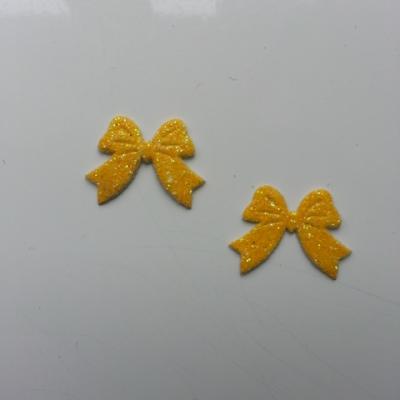 lot de 2 noeuds  en tissu de 20mm jaune