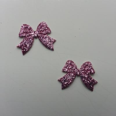 lot de 2 noeuds  en tissu de 20mm rose