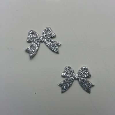 lot de 2 noeuds  en tissu de 20mm argent