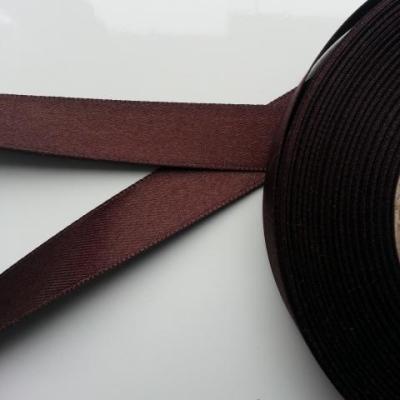 1 metre de ruban  de satin  15 mm marron