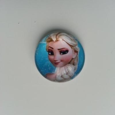 Cabochon en verre elsa reine des neiges  20mm (1)