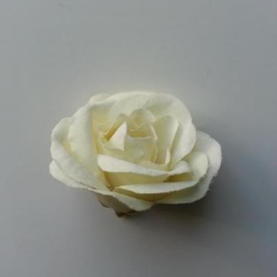 fleur artificielle en tissu 40mm ivoire