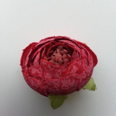 fleur artificielle tissu prune 35mm
