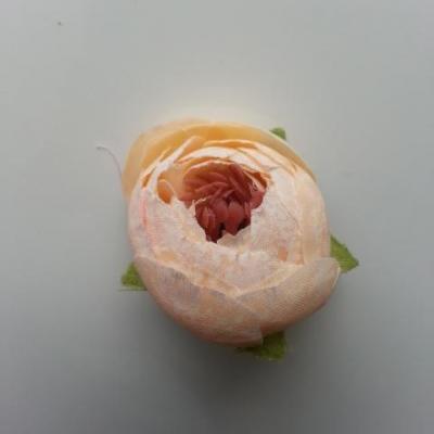 fleur artificielle tissu peche clair  35mm