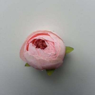 fleur artificielle tissu rose pale 35mm