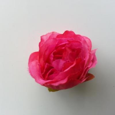 fleur tissu pivoine rose fuchisa  40mm