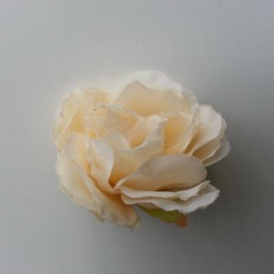 fleur tissu pivoine ivoire foncé 40mm