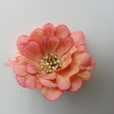 fleur artificielle en tissu 60mm orange
