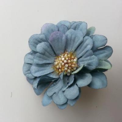 fleur artificielle en tissu 60mm bleu fonce