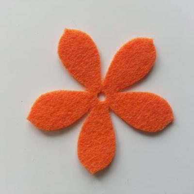 fleur en feutrine 45mm orange