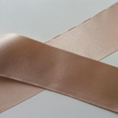 1 metre de ruban  de satin double face beige 50 mm