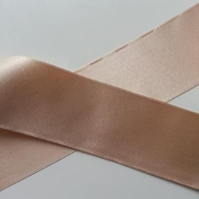 1 metre de ruban  de satin double face beige 50 mm