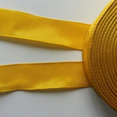 un mètre de ruban polyester jaune moutarde  25mm