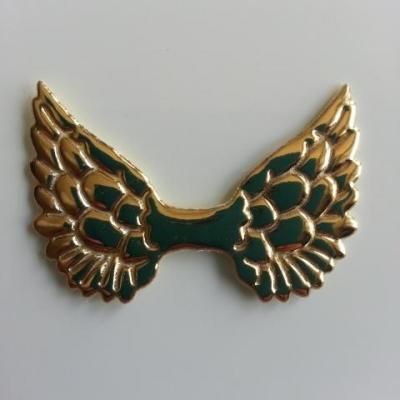 applique ailes d'ange en tissu brillant 50*30mm doré, or