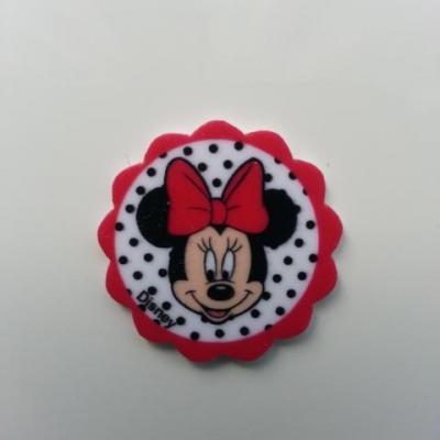 minnie 25*25mm cabochon rond en résine plat (2)