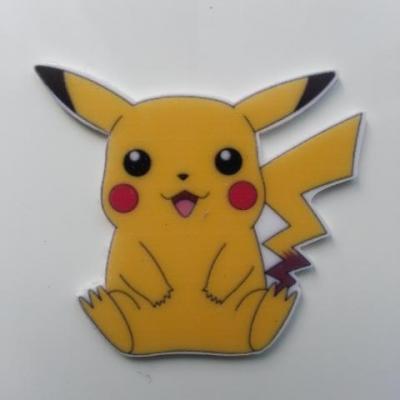 Cabochon  plat en résine pokemon  pikachu 40*40mm