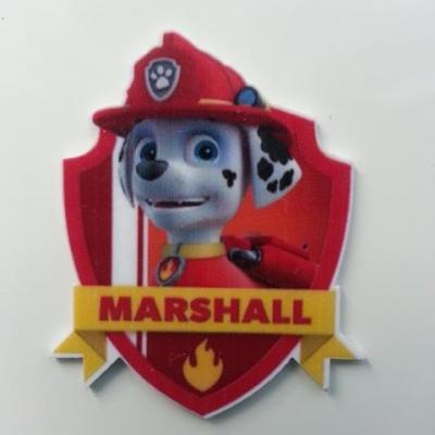 Cabochon plat en résine marshall paw patrol 38*45mm