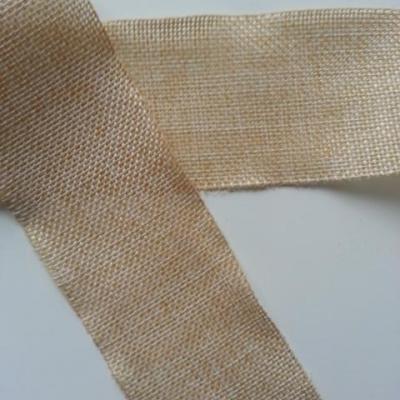 1 mètre de ruban polyester facon toile de jute 50mm