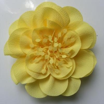 grande fleur mousseline 10cm jaune