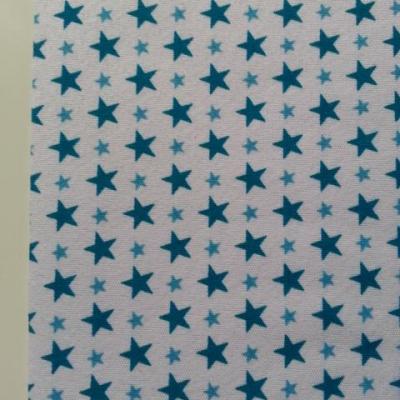 Feuille de tissu autocollant     21*14.5 cm etoiles bleu et blanc