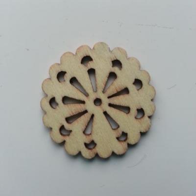 fleur  en bois naturel  30mm (7)