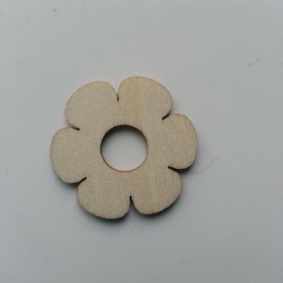 fleur  en bois naturel  30mm (8)