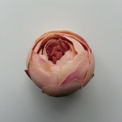 fleur artificielle tissu vieux rose  et prune 35mm