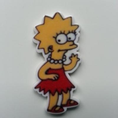 cabochon plat en résine lisa simpson 15*40mm