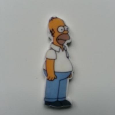 cabochon plat en résine homer simpson 15*35mm